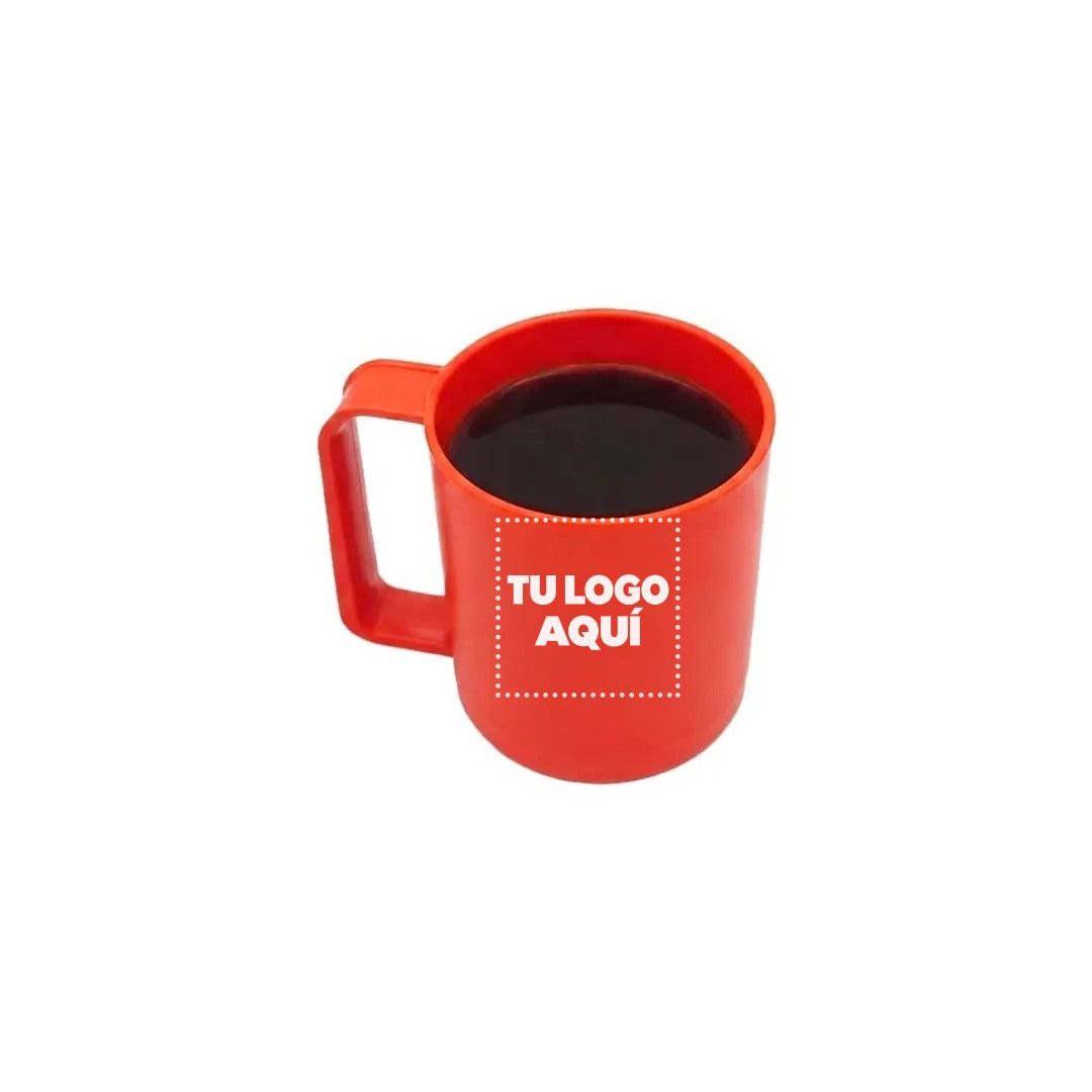 Jarro Plastico Rojo Solido 250Ml - personalizable con tu logo