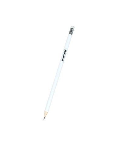 Lapiz Global Blanco Con Borrador Blanco - personalizable con tu logo