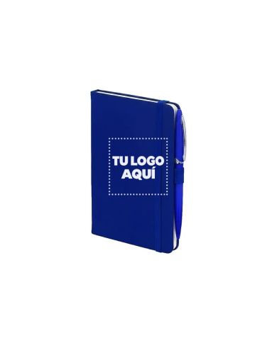 Libreta Meta Con Boligrafo Color Azul - personalizable con tu logo