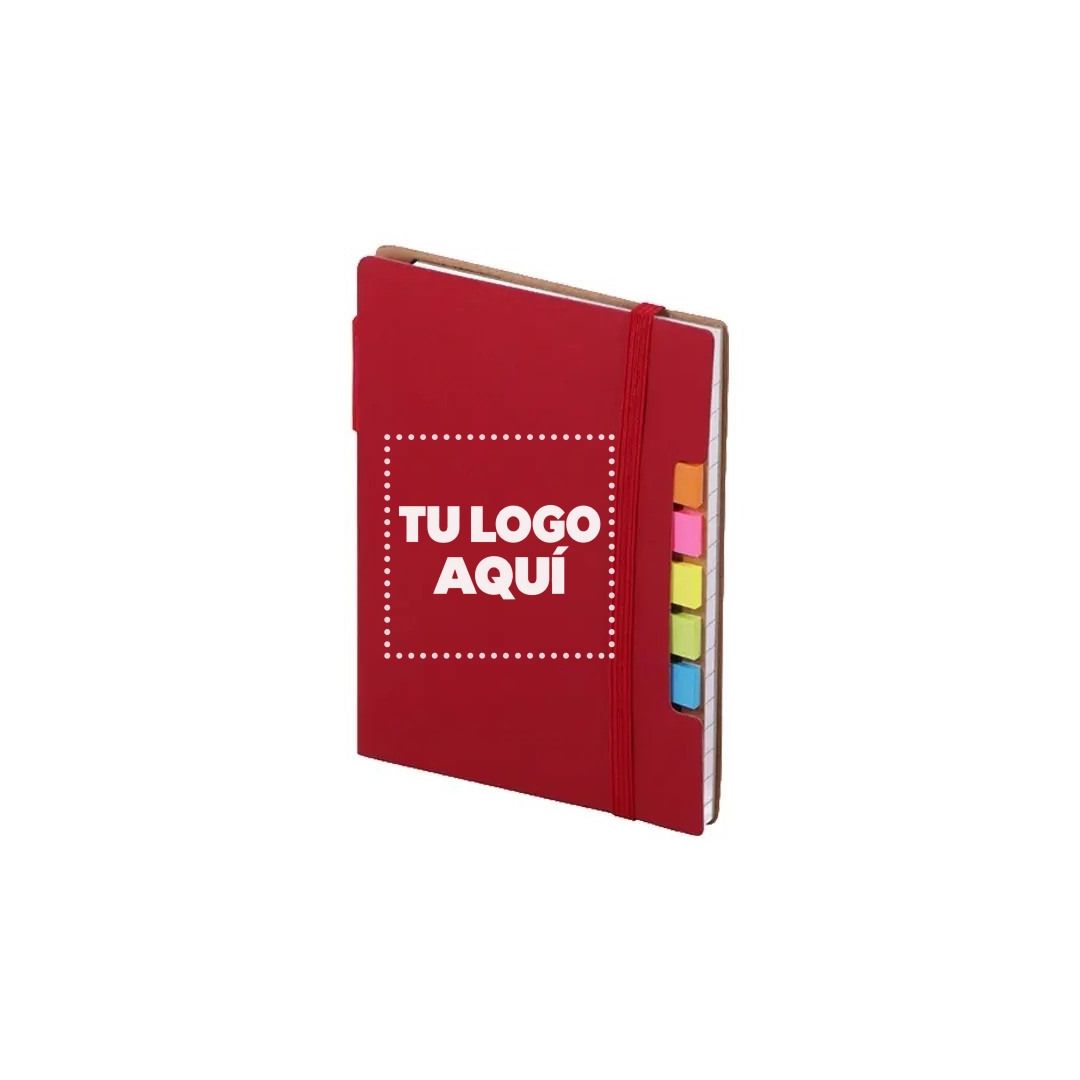 Libreta Natura Rojo - personalizable con tu logo