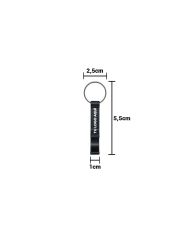 Llavero Destapador De Aluminio Negro - personalizable con tu logo