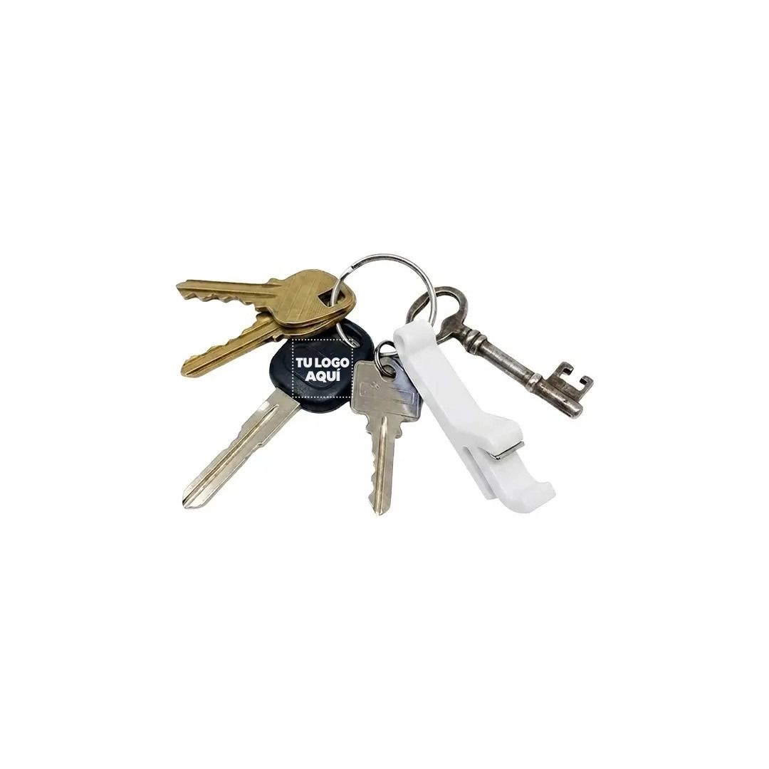 Llavero Destapador Blanco - personalizable con tu logo
