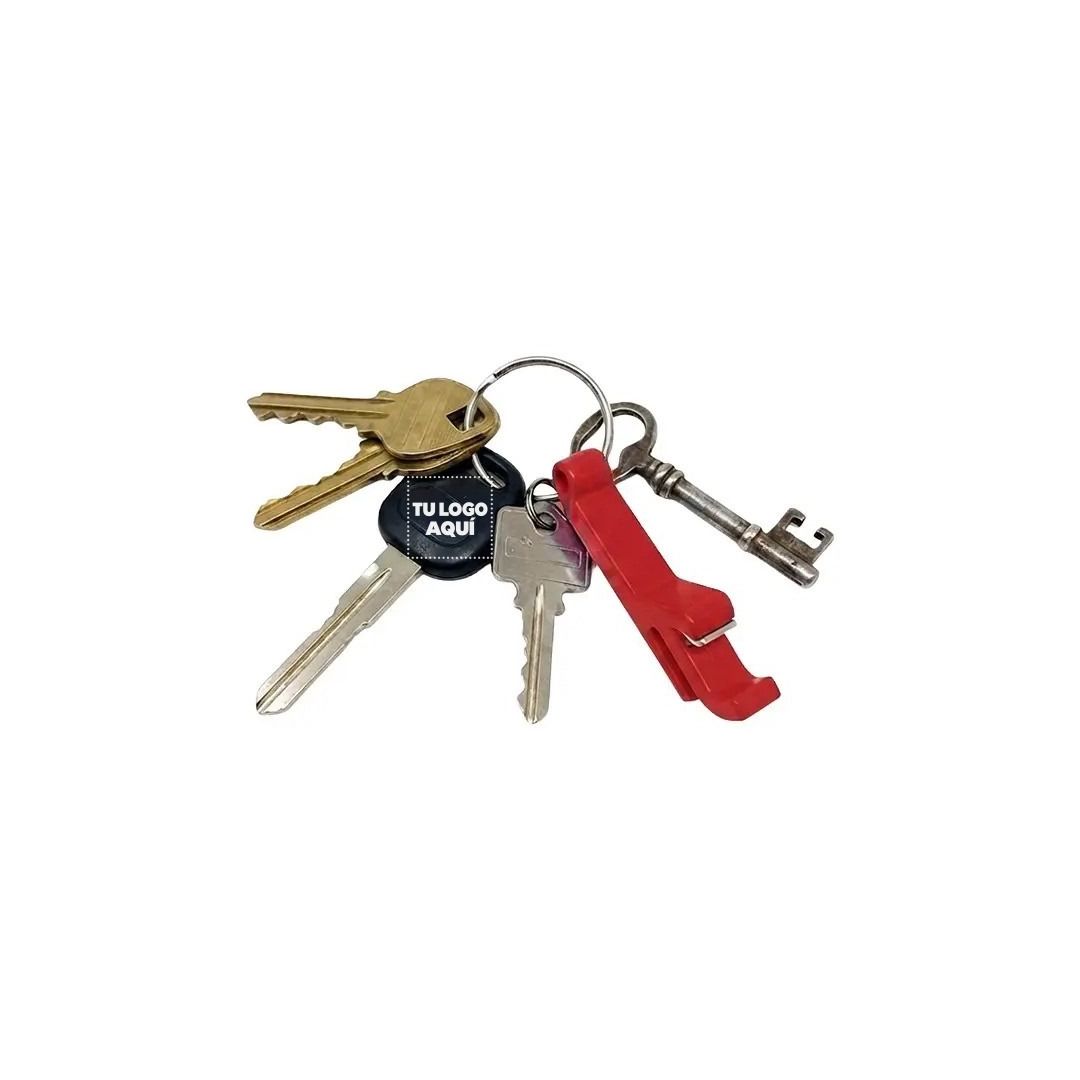 Llavero Destapador Rojo - personalizable con tu logo