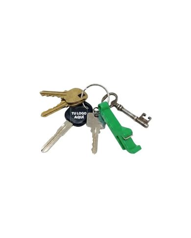 Llavero Destapador Fiesta Verde - personalizable con tu logo