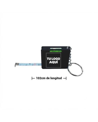 Llavero Flexo Nivel Negro - personalizable con tu logo