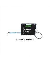 Llavero Flexómetro Con Nivel Negro - personalizable con tu logo