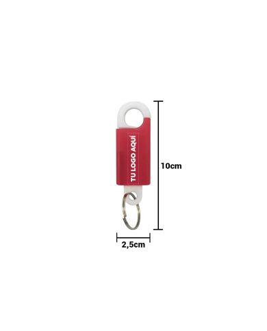 Llavero Hanger Rojo Con Blanco - personalizable con tu logo