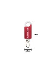 Llavero Hanger Rojo Con Blanco - personalizable con tu logo
