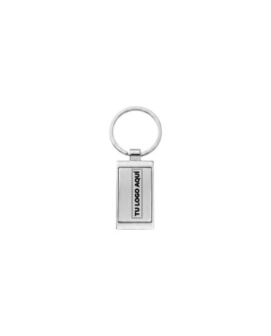 Llavero Metalico Rectangular - personalizable con tu logo