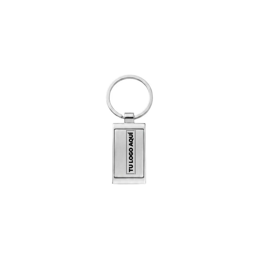 Llavero Metalico Rectangular - personalizable con tu logo
