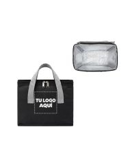 Lonchera Termica Tipo Recta De Color Negro - personalizable con tu logo