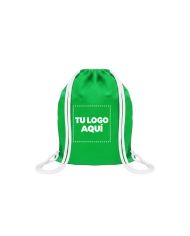 Mochila Encarrujada Cambrela Verde Claro/Cordon Blanco 40Cmx32 - personalizable con tu logo