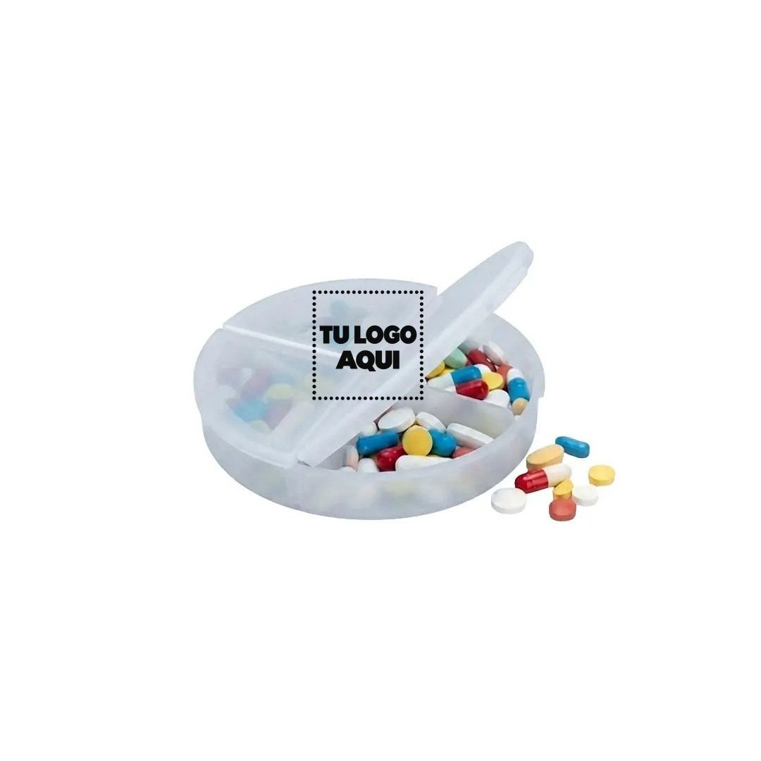 Pastillero Organizador Daily Transparente - personalizable con tu logo