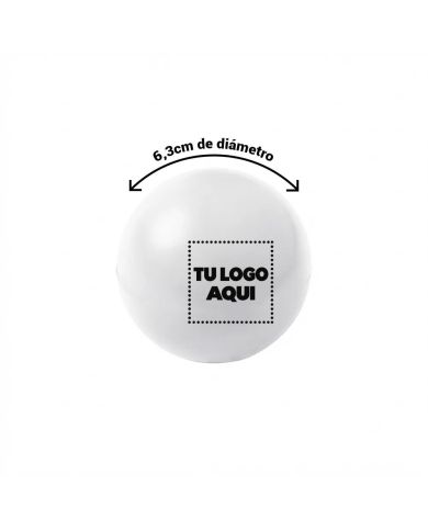 Pelota Antiestress Fluffy Blanco (Individual) - personalizable con tu logo