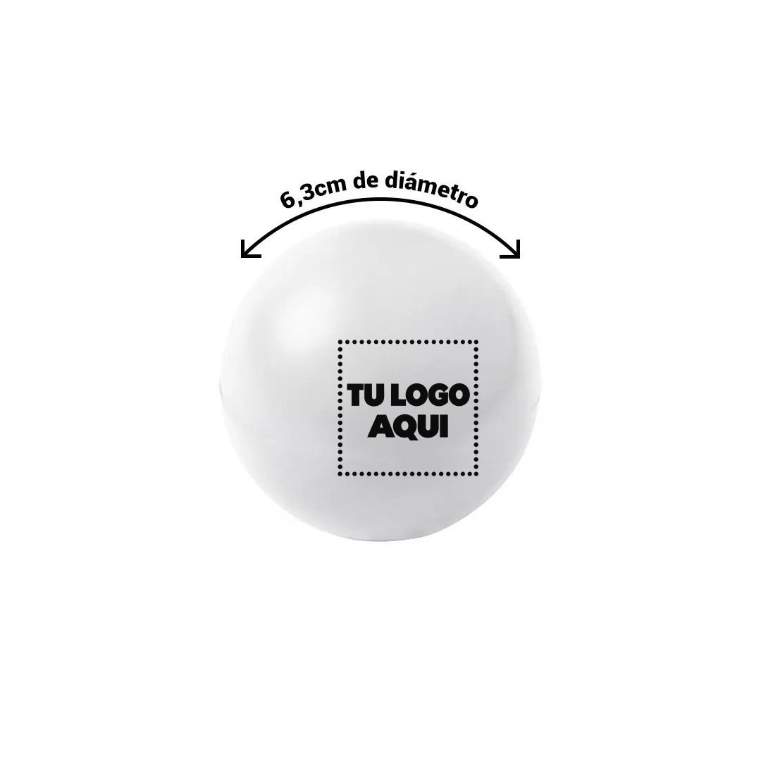 Pelota Antiestrés Blanca (Individual) - personalizable con tu logo