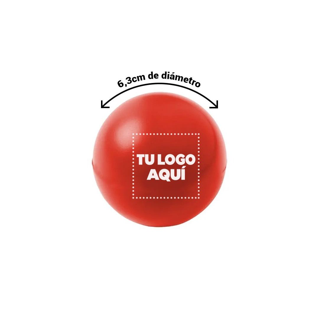 Pelota Antiestrés Roja (Individual) - personalizable con tu logo