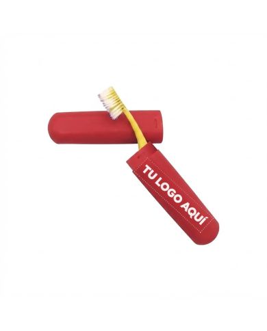 Porta Cepillo Dental Rojo - personalizable con tu logo
