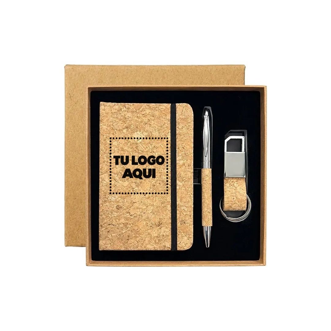 Set Ejecutivo De Corcho - personalizable con tu logo