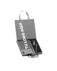 Set Ejecutivo Tipo Maletin Color Gris - personalizable con tu logo