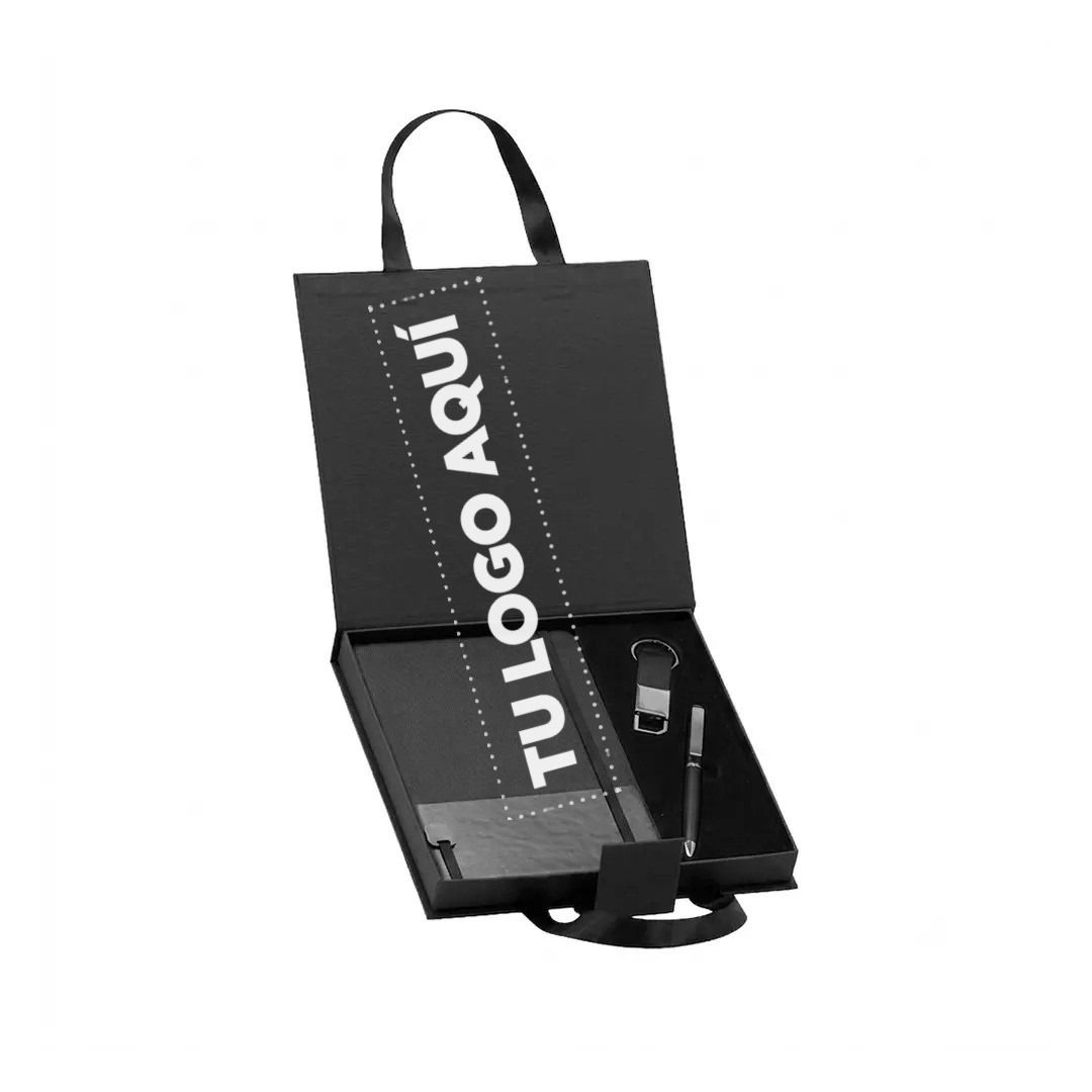 Set Ejecutivo Tipo Maletin Color Negro - personalizable con tu logo