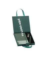 Set Ejecutivo Tipo Maletin Color Verde - personalizable con tu logo