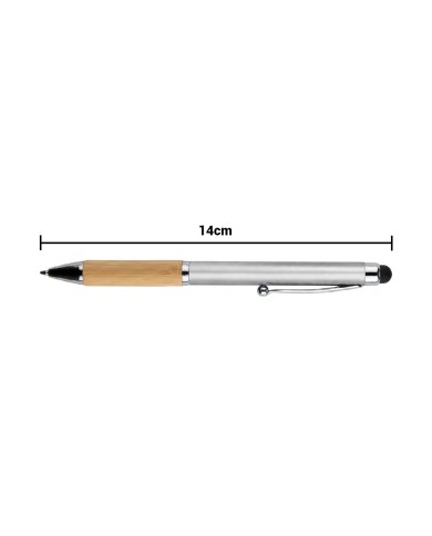 Boligrafo Bamboo Berlin Con Touch Plateada