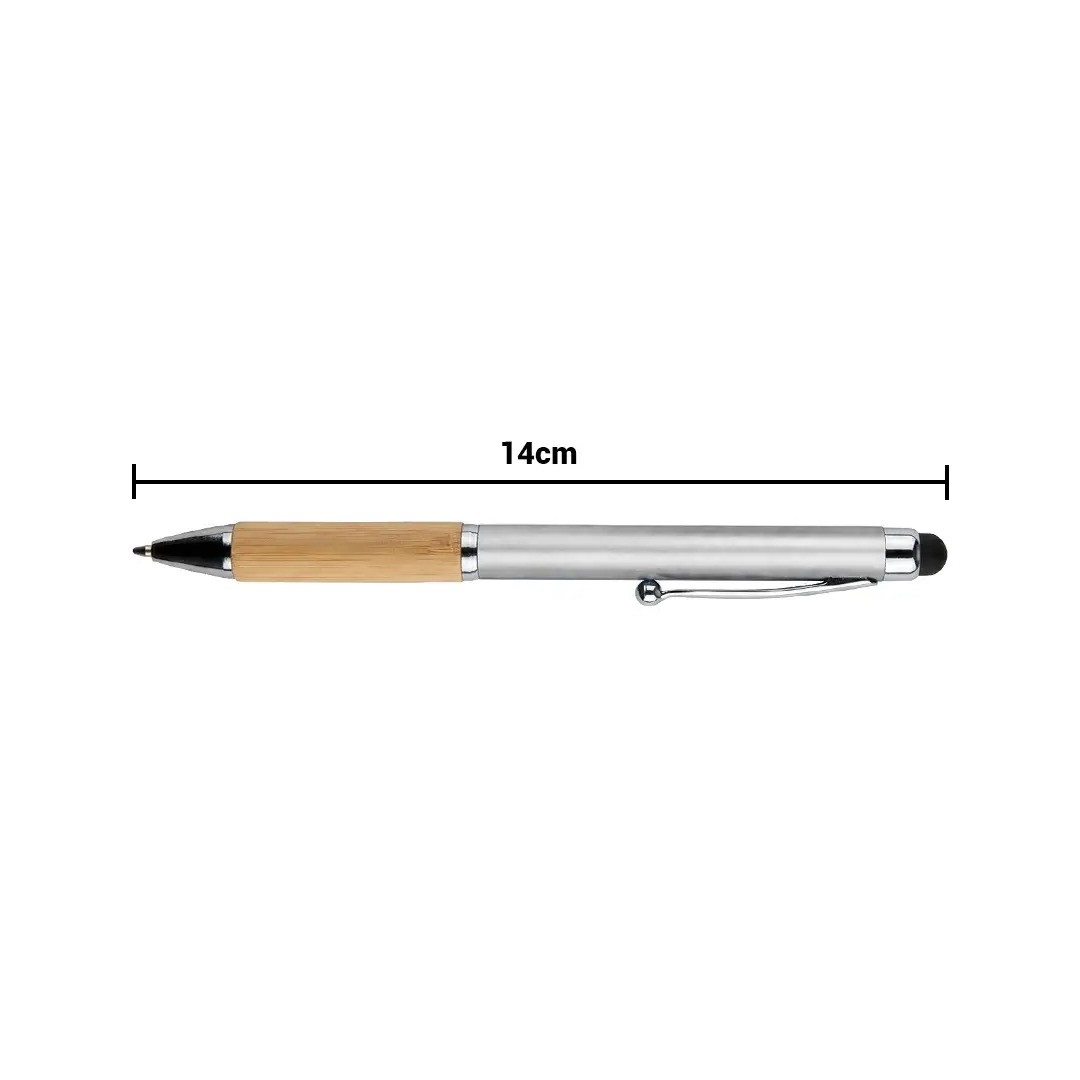 Boligrafo Bamboo Berlin Con Touch Plateada