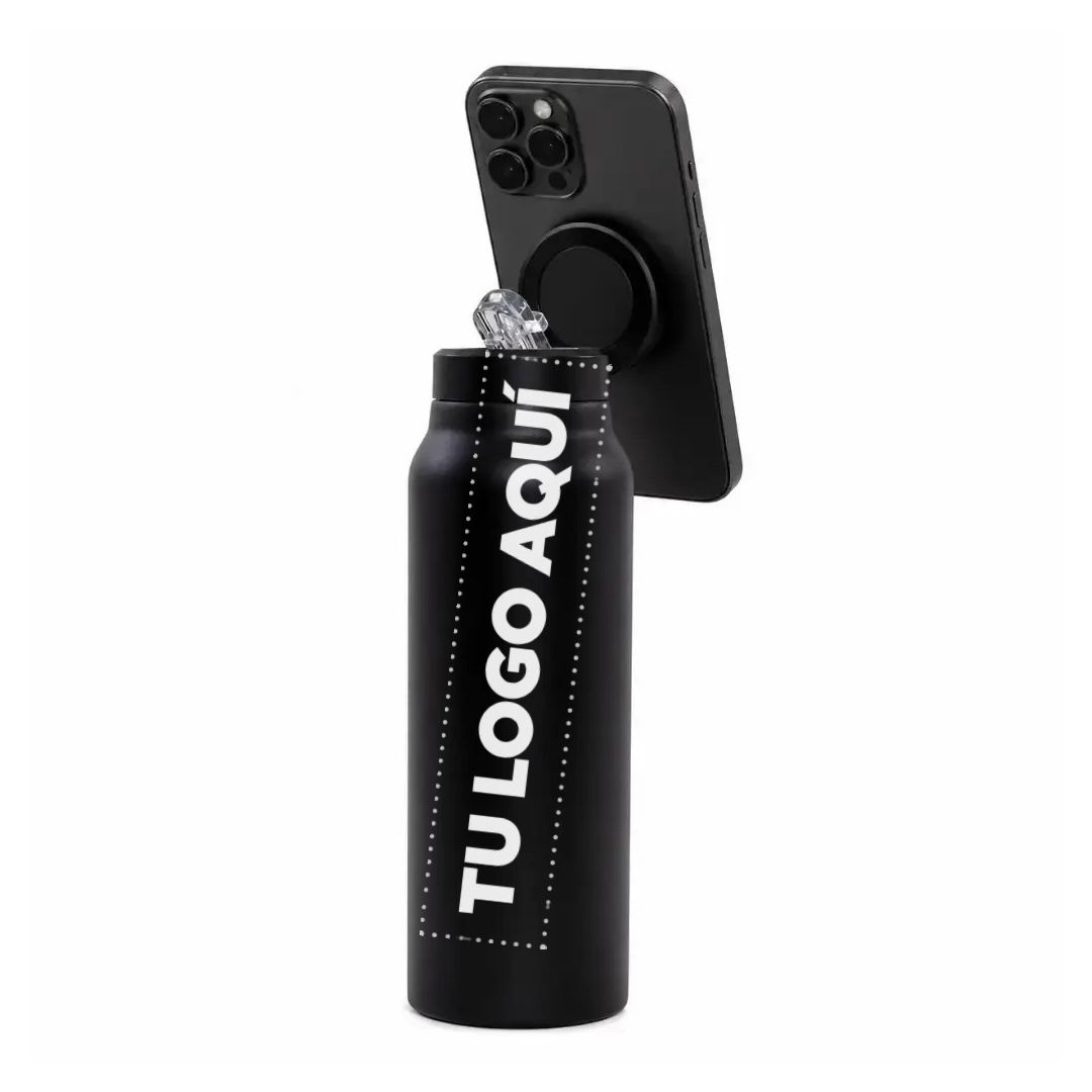 Termo Con Soporte Magnetico Para Celular 720 Ml - personalizable con tu logo
