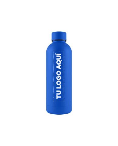 Termo Rubber De Acero Inoxidable Color Azul Electrico - personalizable con tu logo