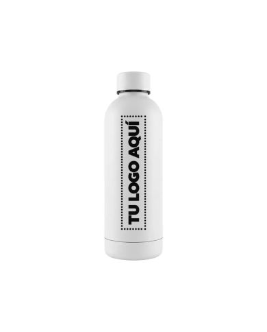 Termo Rubber De Acero Inoxidable Color Blanco - personalizable con tu logo