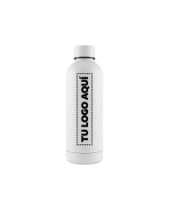 Termo Rubber De Acero Inoxidable Color Blanco - personalizable con tu logo