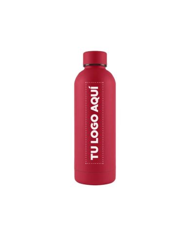 Termo Rubber De Acero Inoxidable Color Rojo - personalizable con tu logo
