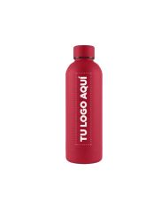 Termo Rubber De Acero Inoxidable Color Rojo - personalizable con tu logo