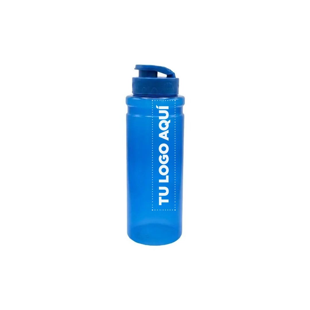 Tomatodo Cilindro Pvc Azul Traslucido 750 Ml - personalizable con tu logo