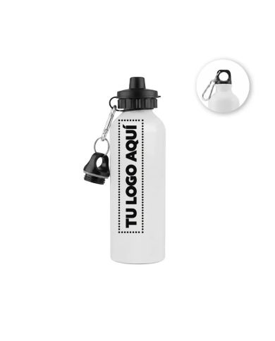 Tomatodo Tinman Blanco Con Doble Tapa 750Ml - personalizable con tu logo
