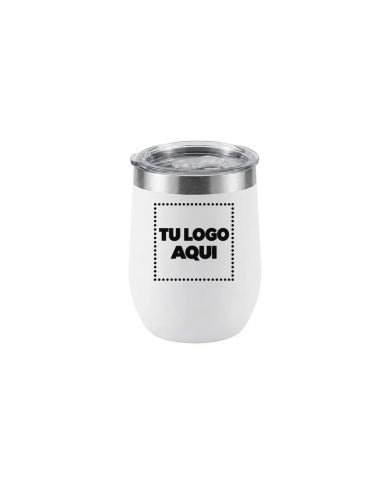 Vaso Termico Tumbler 360 Ml Color Blanco - personalizable con tu logo