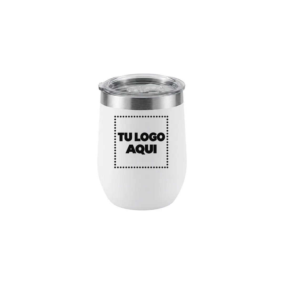 Vaso Termico Tumbler 360 Ml Color Blanco - personalizable con tu logo
