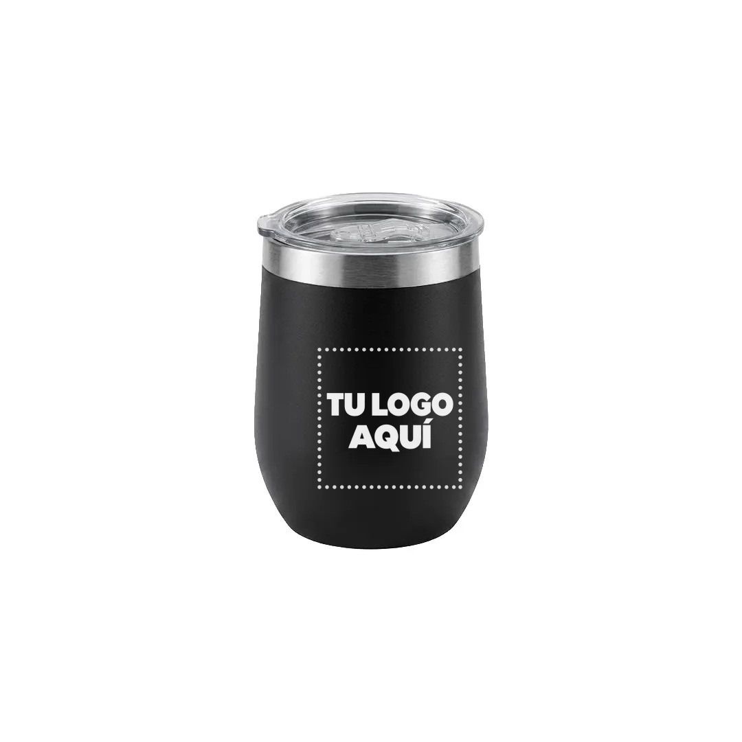 Vaso Termico Tumbler 360 Ml Color Negro - personalizable con tu logo