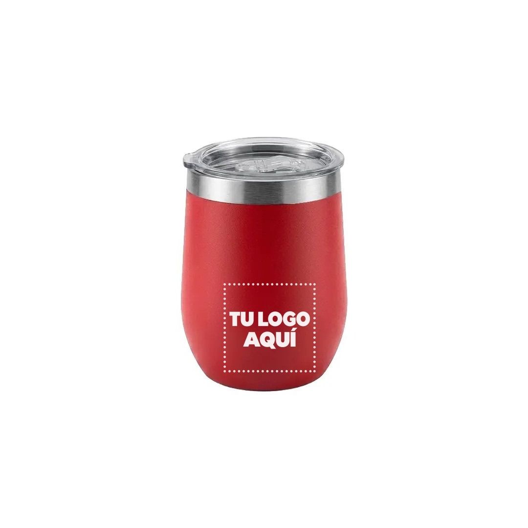 Vaso Termico Tumbler 360 Ml Color Rojo - personalizable con tu logo