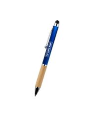 Bolígrafo Bamboo Berlin con Touch Azul con Logo | Guayaquil