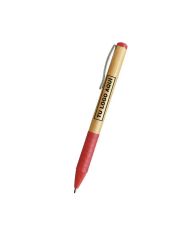 Bolígrafo Bamboo Grip Rojo con Logo | Guayaquil