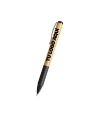 Boligrafo Bamboo Grip Negro - personalizable con tu logo