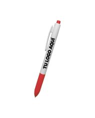 Boligrafo Click Plus Blanco Con Rojo - personalizable con tu logo
