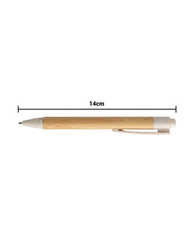 Boligrafo Bamboo Con Detalles De Avena