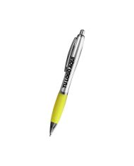 Bolígrafo Plateado Con Amarillo - personalizable con tu logo