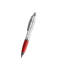 Boligrafo Suprema Plateado Con Rojo - personalizable con tu logo