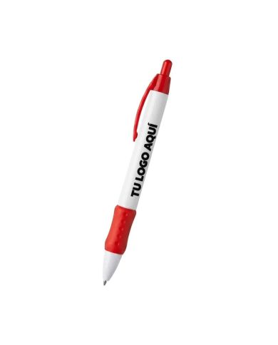Boligrafo Thicker Blanco Con Rojo - personalizable con tu logo