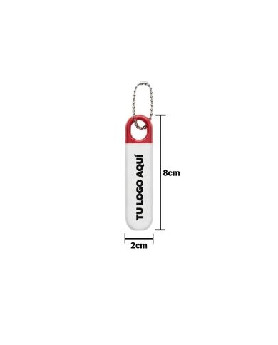 Llavero Con Destornilladores Plain Blanco Con Rojo - personalizable con tu logo
