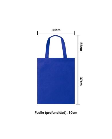 Bolso Cambrela Azul Con Tira Cosido 30X37X10