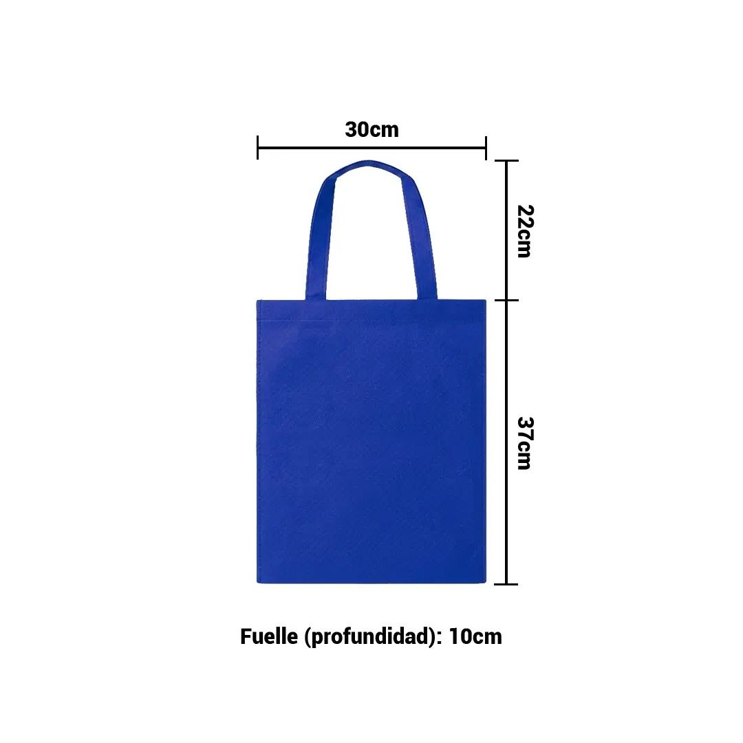 Bolso Cambrela Azul Con Tira Cosido 30X37X10